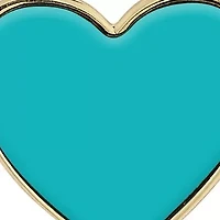 14K Gold Turquoise Heart Pendant Necklace