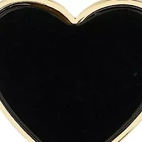 14K Gold Black Onyx Heart Pendant Necklace