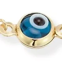 14K Gold Triple Evil Eye Bracelet