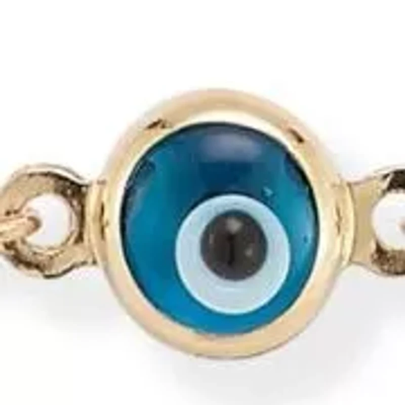 14K Gold Evil Eye Bracelet