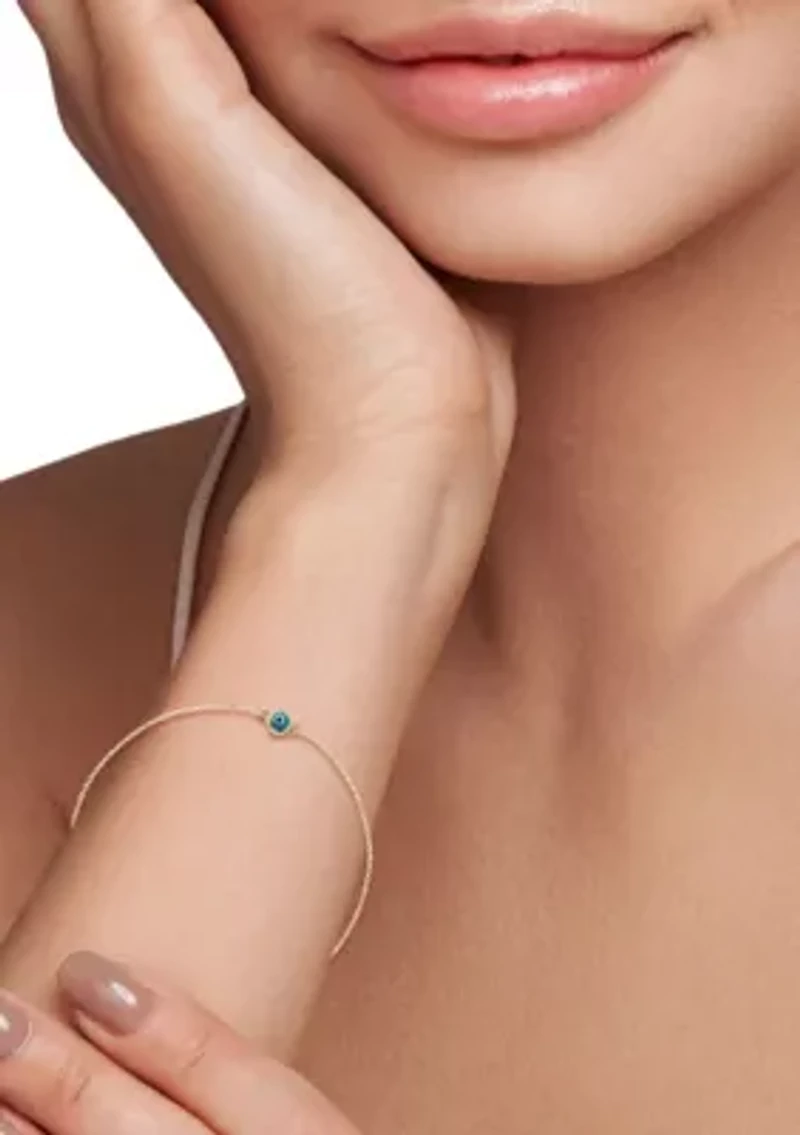 14K Gold Evil Eye Bracelet