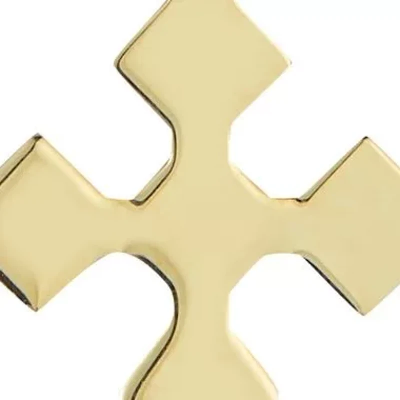 14K Gold Dagger Cross Pendant Necklace