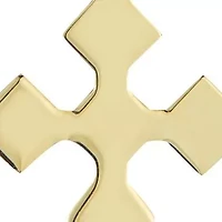 14K Gold Dagger Cross Pendant Necklace