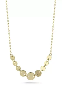 14K Gold Graduated Disc Necklace