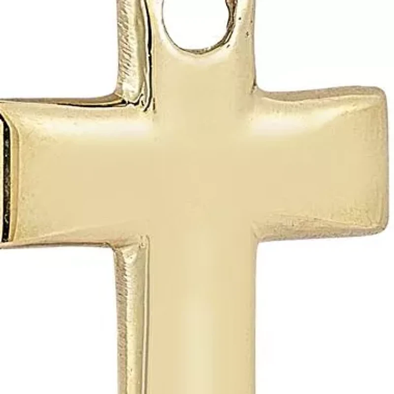14K Gold Cross Pendant Necklace, Made in Italy