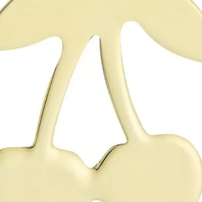 14K Gold Cherry Pendant Necklace