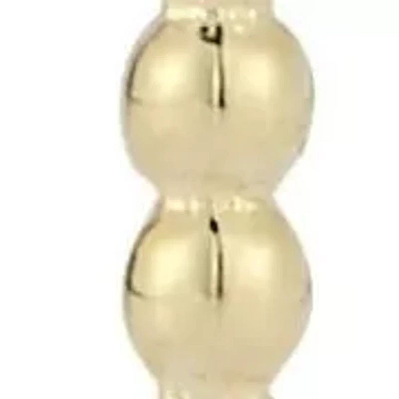 14K Gold Bubble J Hoop Earrings