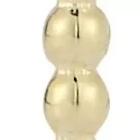14K Gold Bubble J Hoop Earrings