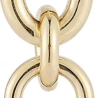 14K Gold Circle Link Drop Earrings