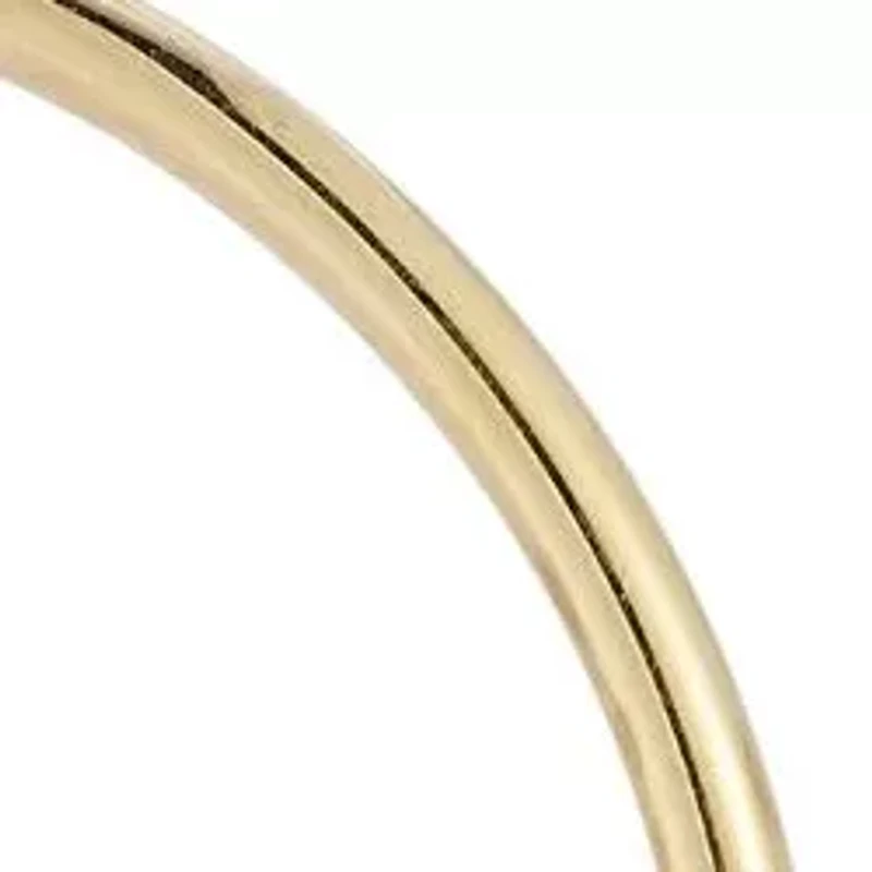 14K Gold Large Circle Drop Earrings