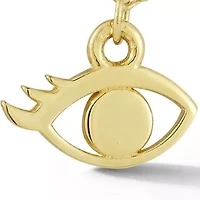 14K Gold Mini Evil Eye Pendant Necklace