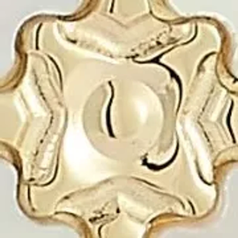 14K Gold Mother of Pearl Flower Stud Earrings