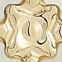 14K Gold Mother of Pearl Flower Stud Earrings