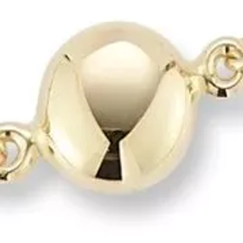 14K Gold Button Station Bracelet