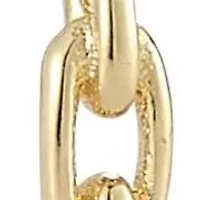 14K Gold Chain Round Huggie Hoop Earrings