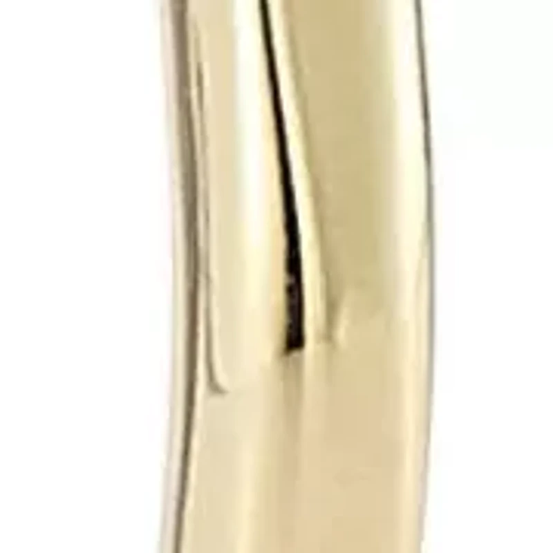 14K Gold Pear Shaped Hoop Earrings