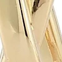 14K Gold Criss Cross Small J Hoop Earrings