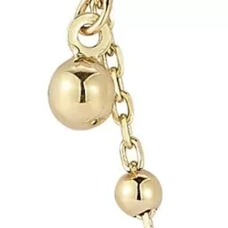 14K Gold Ball Charm Necklace