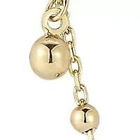 14K Gold Ball Charm Necklace