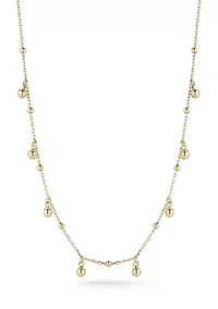 14K Gold Ball Charm Necklace