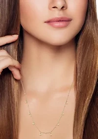 14K Gold Ball Charm Necklace