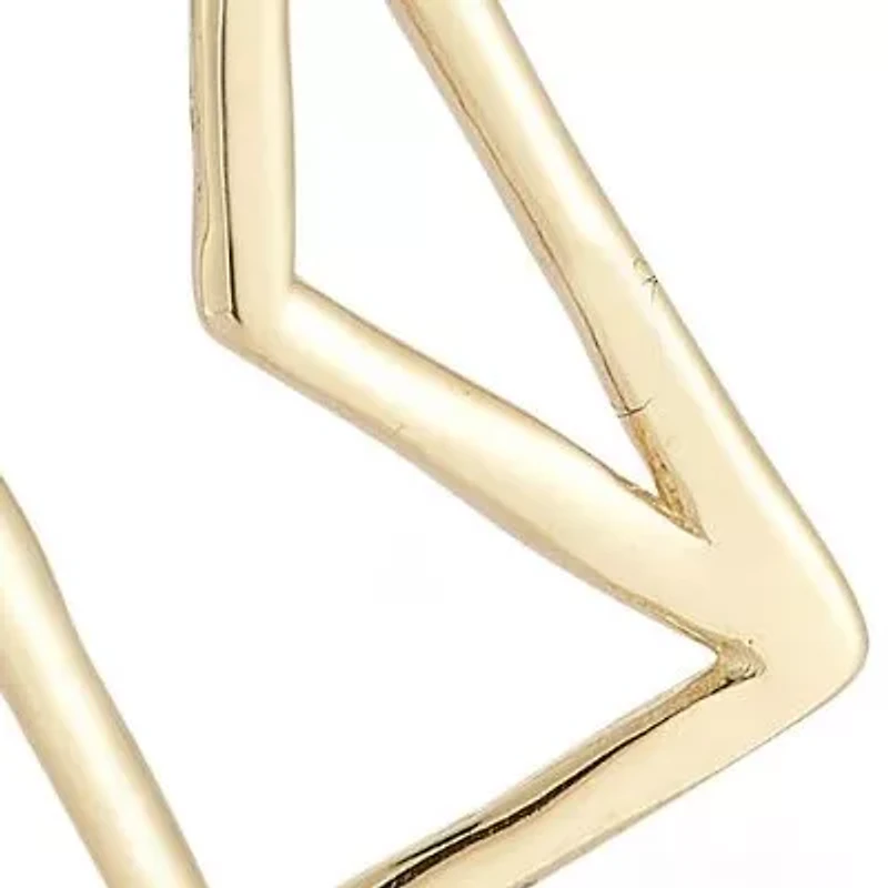 14K Gold Envelope Pendant Necklace, Made in Italy