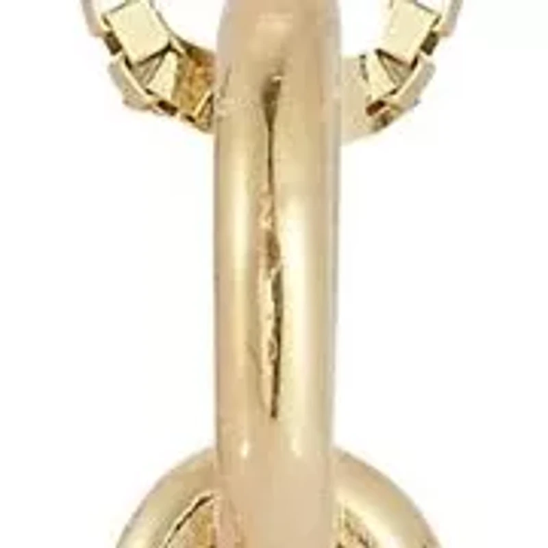 14K Gold Menorah Pendant Necklace, Made in Italy