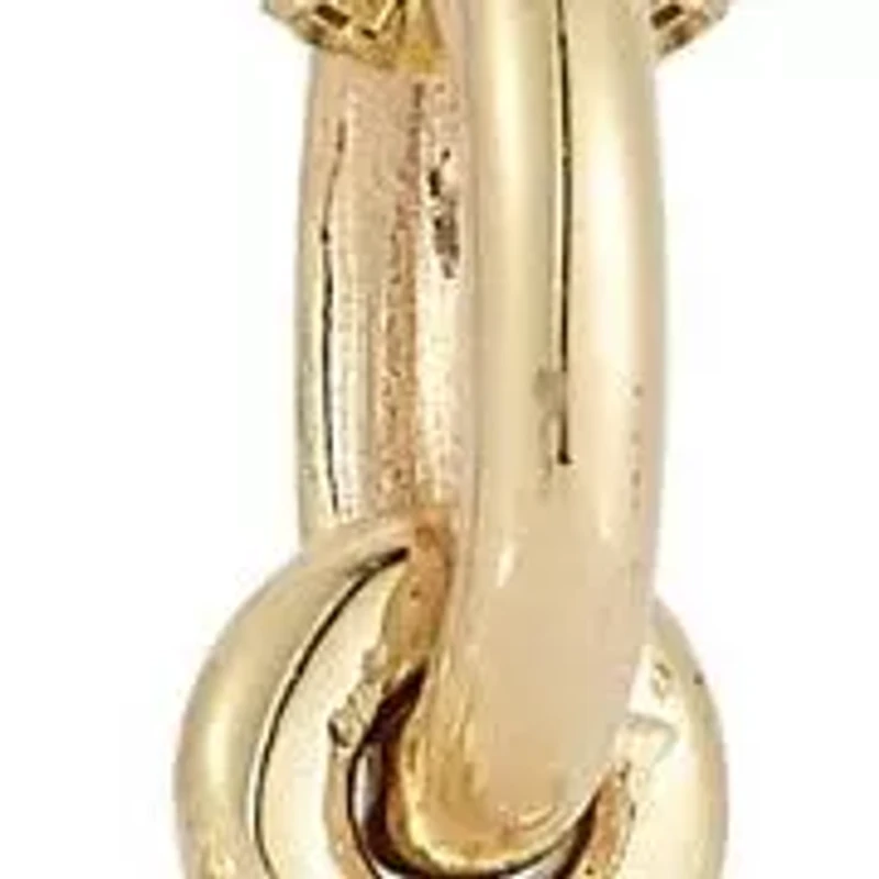 14K Gold Pear Pendant Necklace, Made in Italy