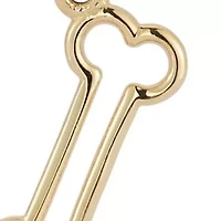 14K Gold Bone Pendant Necklace, Made in Italy