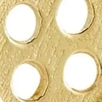 14K Gold Button Stud Earrings