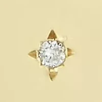 14K Gold Diamond Padlock Pendant Necklace