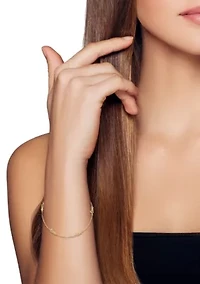 14K Gold Love Script Bracelet