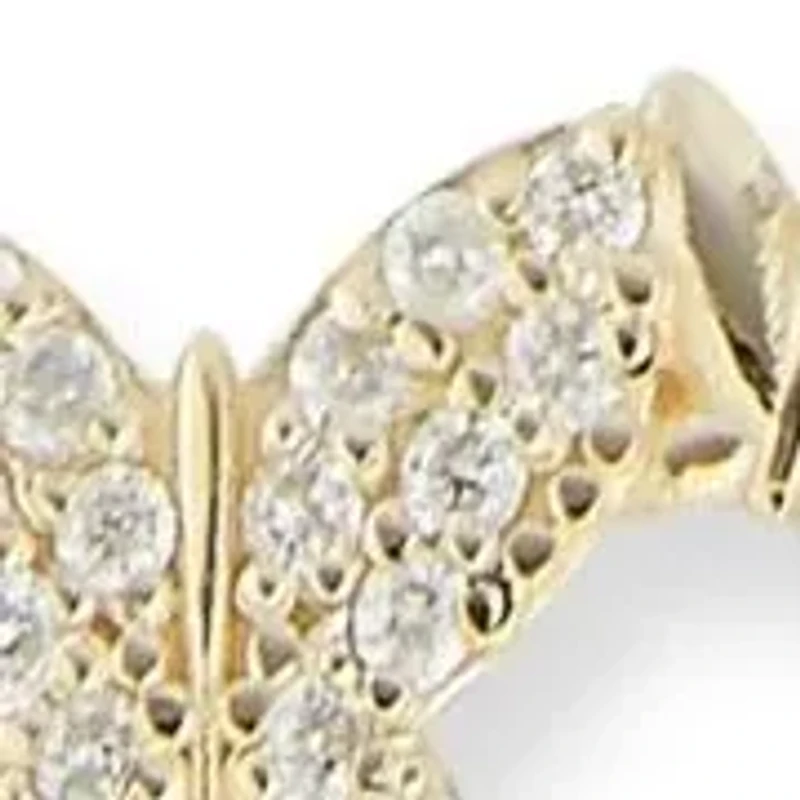 14K Gold Diamond Double Butterfly Bracelet