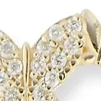 14K Gold Diamond Double Butterfly Bracelet