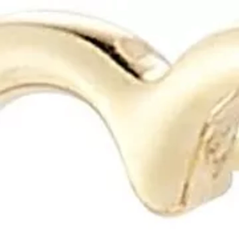 14K Gold Open Heart Stud Earrings, Made in Italy