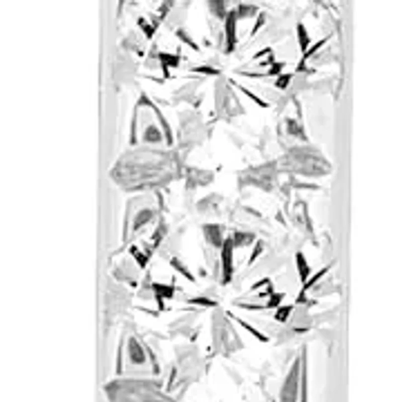 Lab Created 0.25 ct Lab Grown Diamond Hoop Earring in Silver