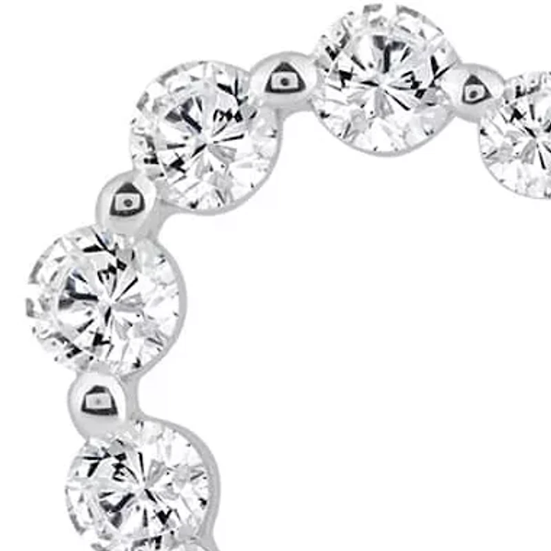 Lab Created 0.75 ct Lab Grown Diamond Heart Pendant in Silver