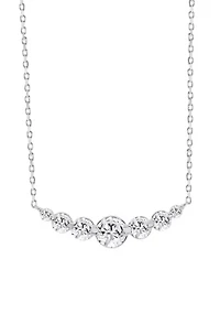 Lab Created 1 ct Lab Grown Diamond Necklace in Silver