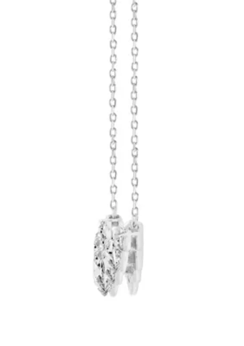 Lab Created 1 ct Lab Grown Diamond Necklace in Silver