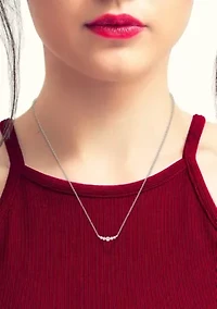 Lab Created 1 ct Lab Grown Diamond Necklace in Silver