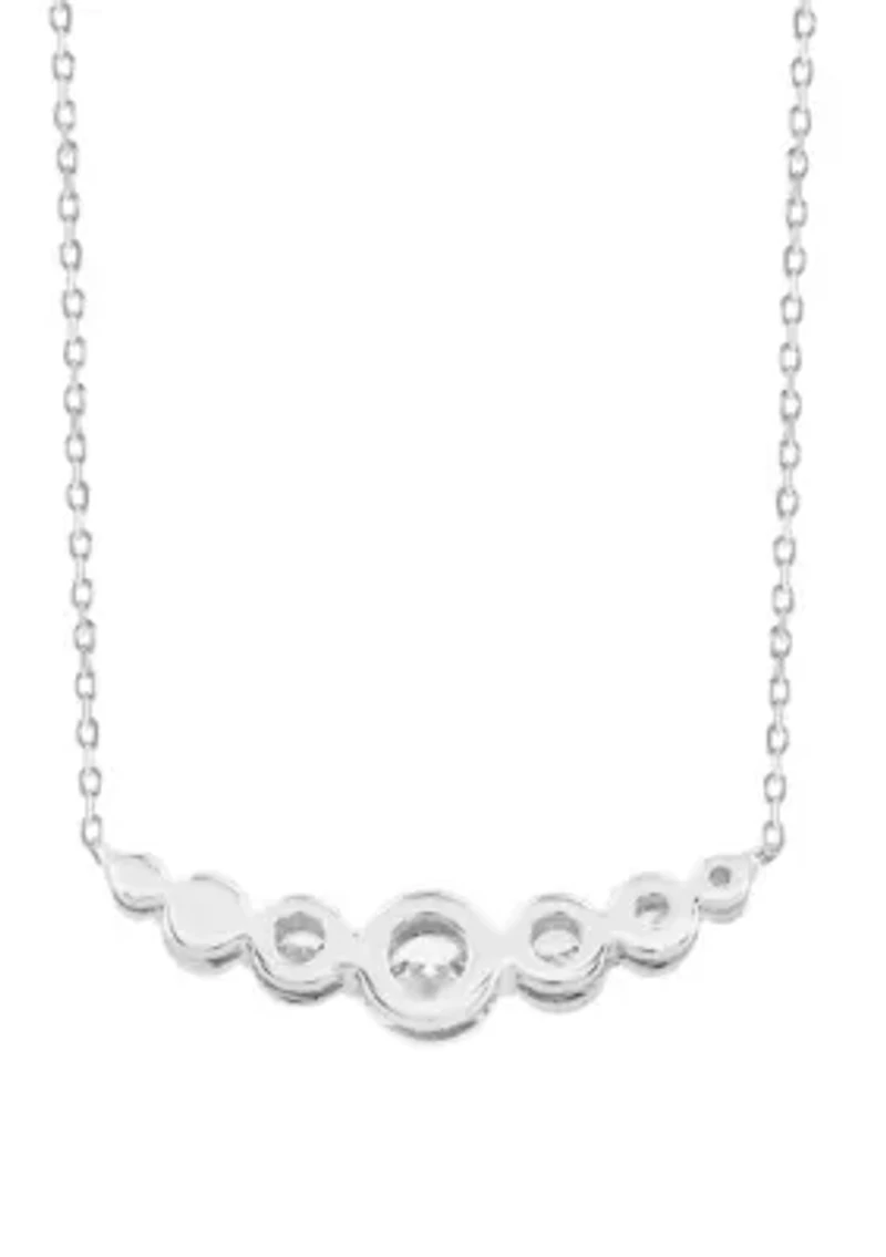 Lab Created 1 ct Lab Grown Diamond Necklace in Silver