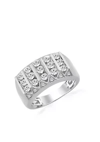Lab Created ct Lab Grown Diamond Mens Ring in Silver