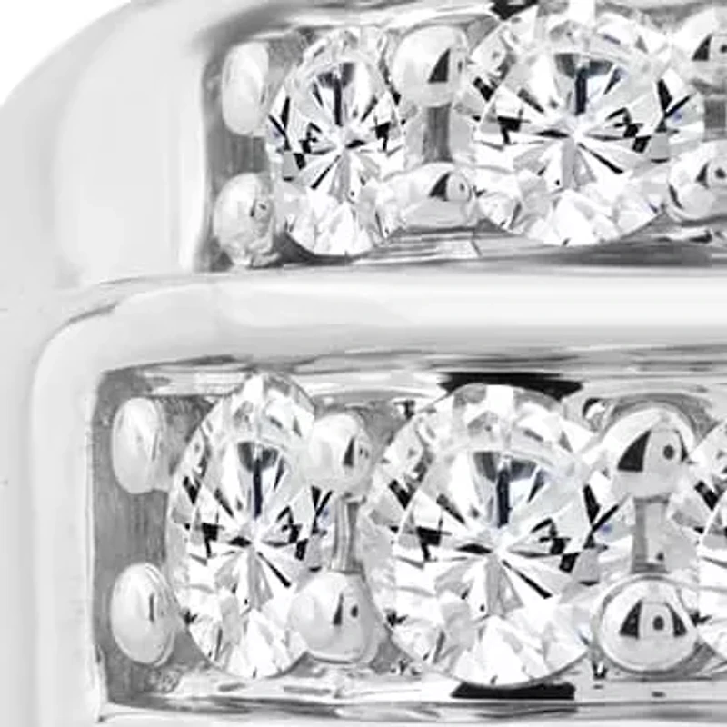 Lab Created 2 ct Lab Grown Diamond Mens Ring in Silver