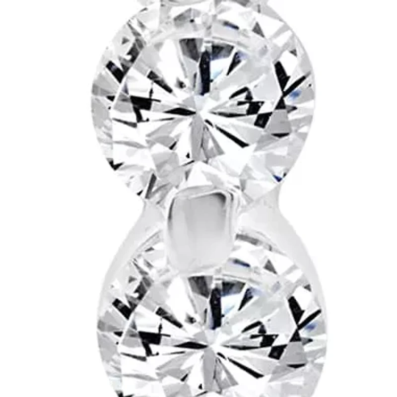 Lab Created 1 ct Lab Grown Diamond Hoop Earring in Silver