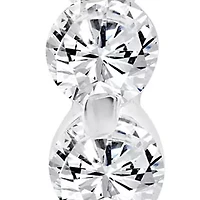Lab Created 1 ct Lab Grown Diamond Hoop Earring in Silver
