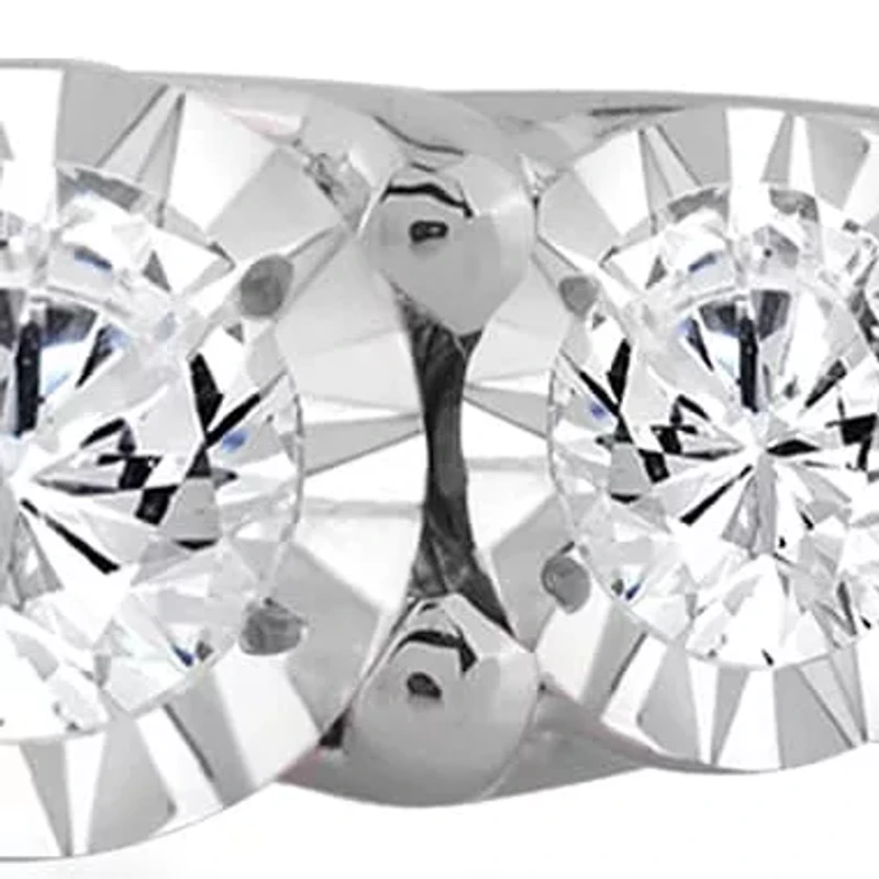 Lab Created ct Lab Grown Diamond Ring in Silver
