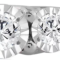 Lab Created ct Lab Grown Diamond Ring in Silver