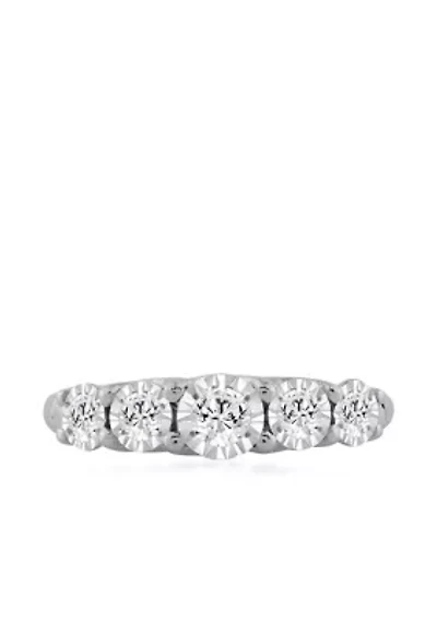 Lab Created ct Lab Grown Diamond Ring in Silver