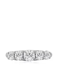 Lab Created ct Lab Grown Diamond Ring in Silver