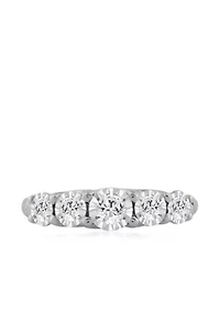 Lab Created ct Lab Grown Diamond Ring in Silver